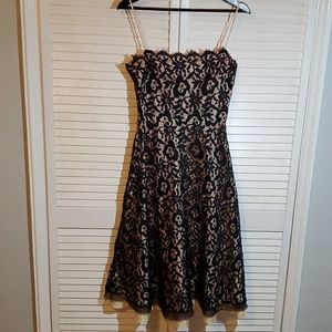 Vintage Tessuto Black Lace Dress